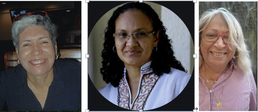 Headshots of the three speakers.